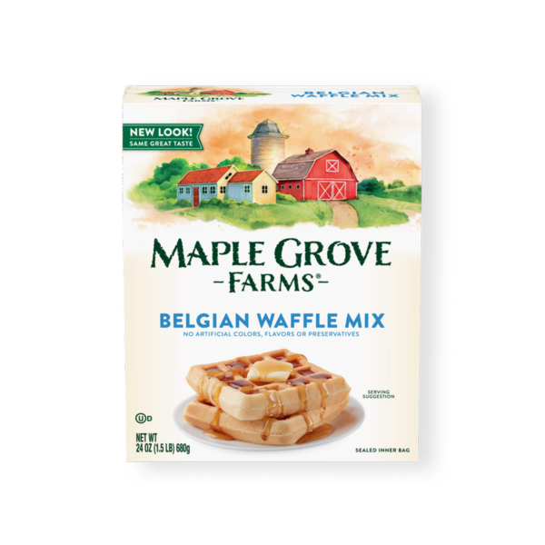 Belgian waffle mix from Maple Grove Farms - as good as it sounds, and more!