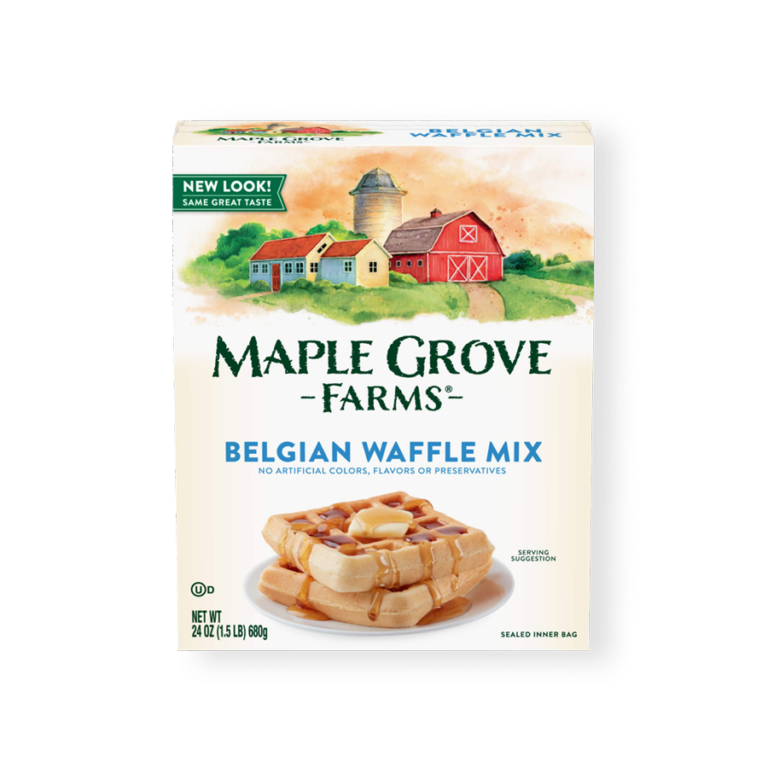 Belgian waffle mix from Maple Grove Farms - as good as it sounds, and more!